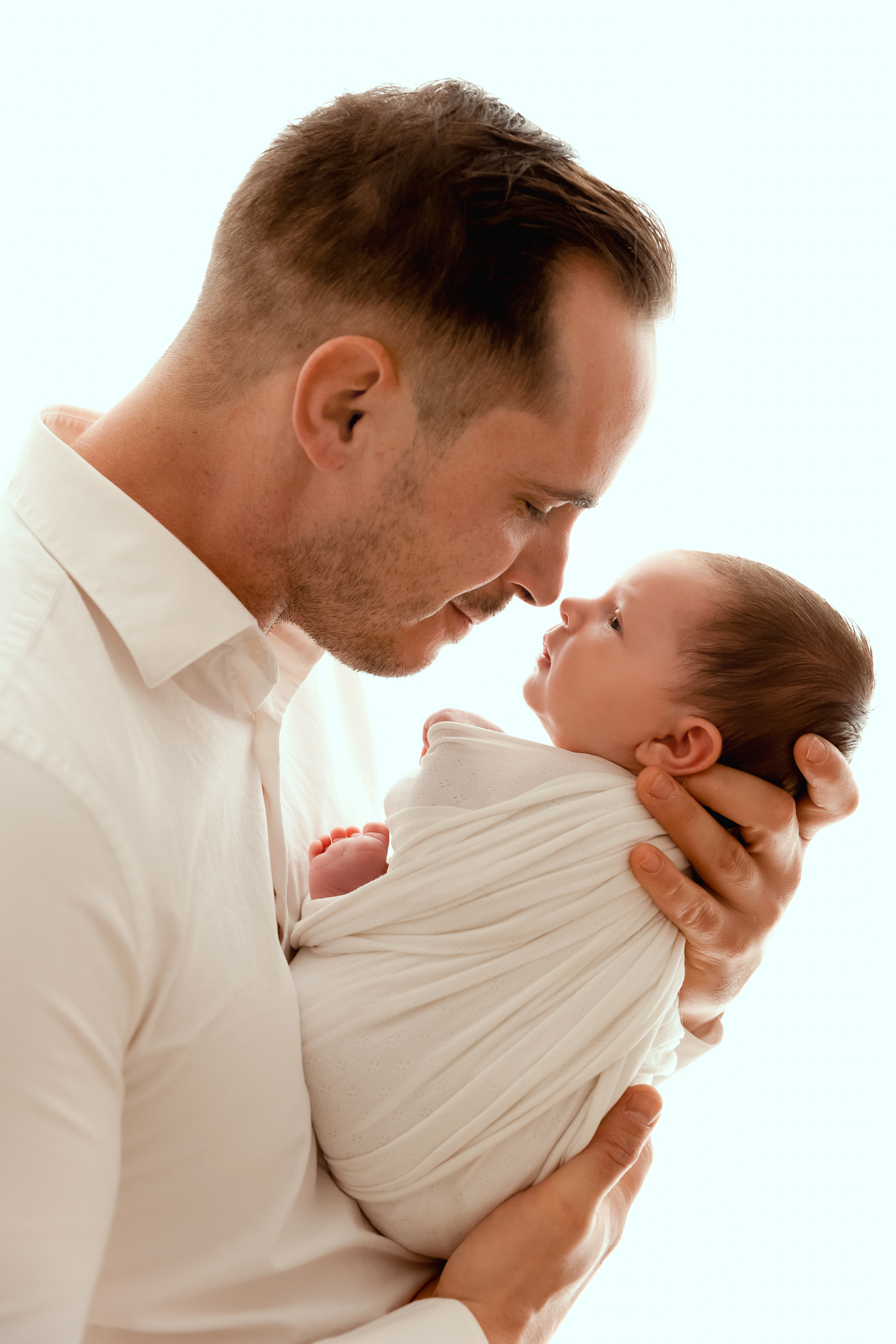 Photo naissance papa famille Genève